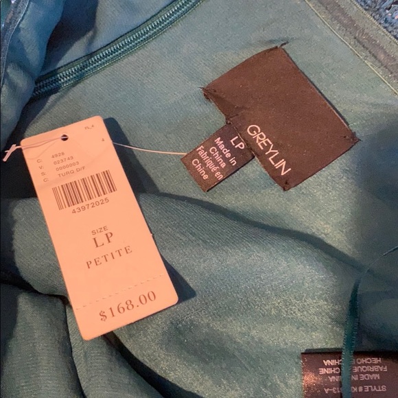 Teal Strapless Eyelet Jumpsuit - Picture 4 of 5